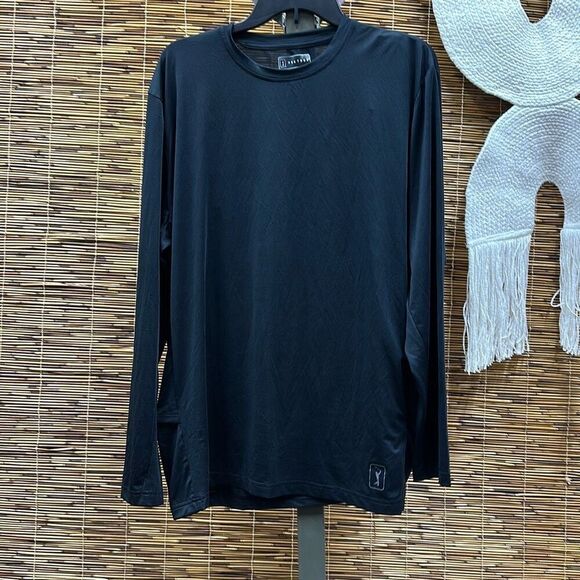 Pga Tour Men's Mixed-Media Sun-Protection Golf Shirt - Caviar‎ Size L - Picture 2 of 3